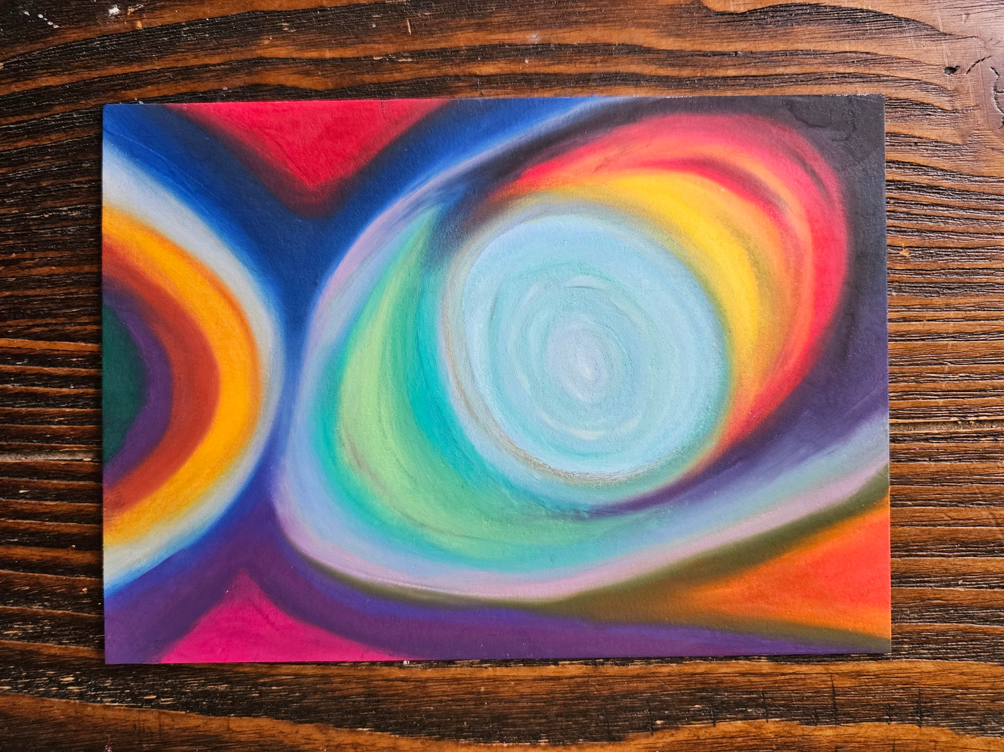 Original Expressionism Art - Dimensional Travel/Original Oil Pastel Abstract Art