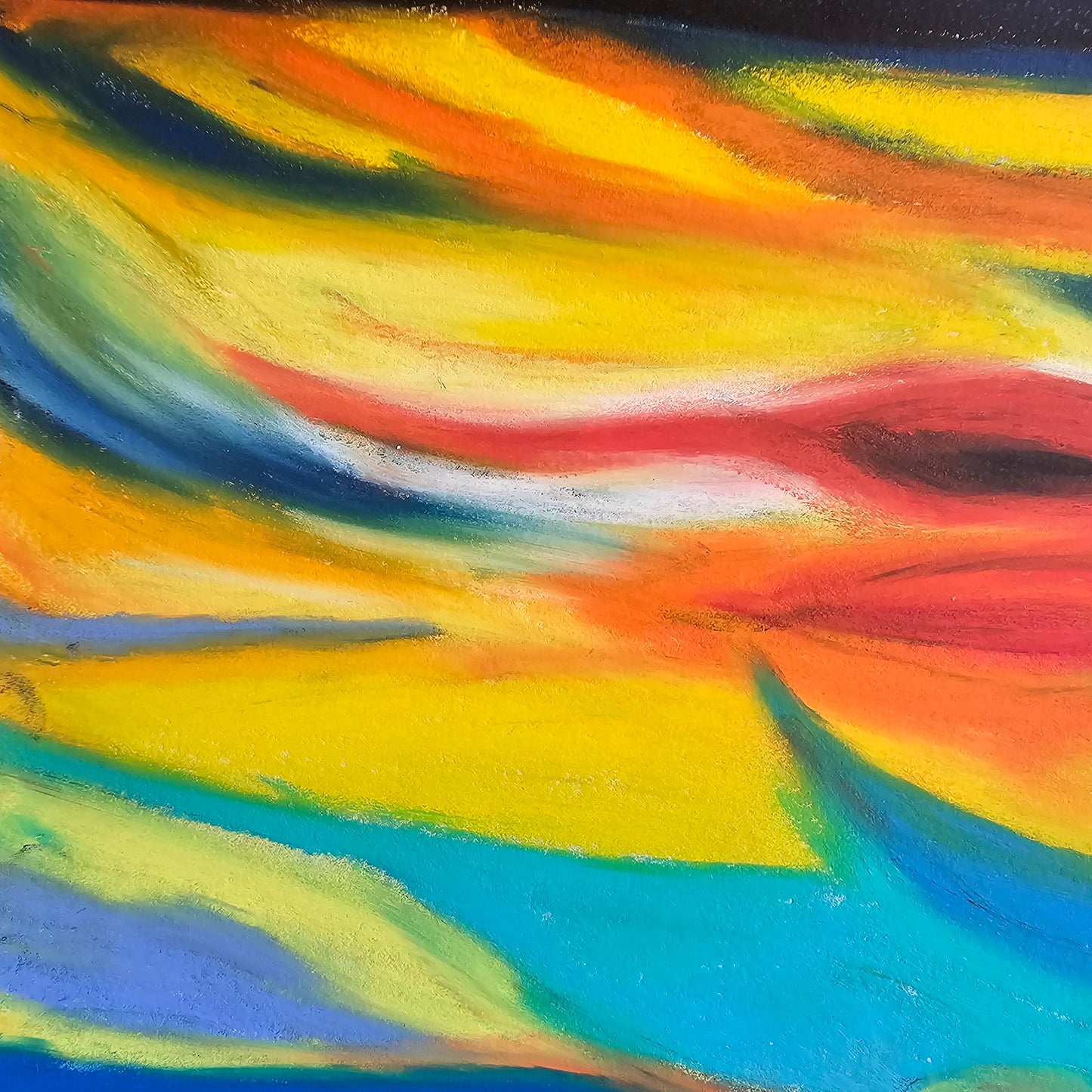 Colors of Colorado – Original Oil Pastel Abstract Expressionism Spiritual Energy Art
