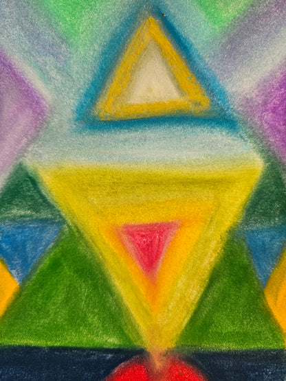 Post-Eclipse Portal | Multidimensional Energy Art | Sacred Geometry Soft Pastel Drawing