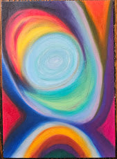 Original Expressionism Art - Dimensional Travel/Original Oil Pastel Abstract Art