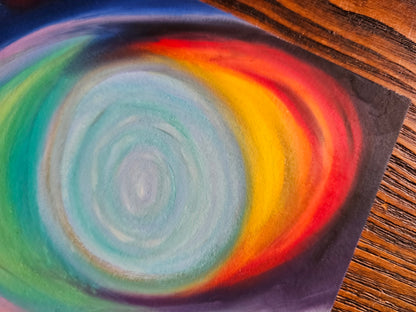 Original Expressionism Art - Dimensional Travel/Original Oil Pastel Abstract Art