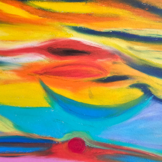 Colors of Colorado – Original Oil Pastel Abstract Expressionism Spiritual Energy Art