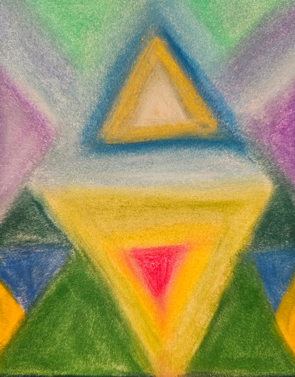 Post-Eclipse Portal | Multidimensional Energy Art | Sacred Geometry Soft Pastel Drawing