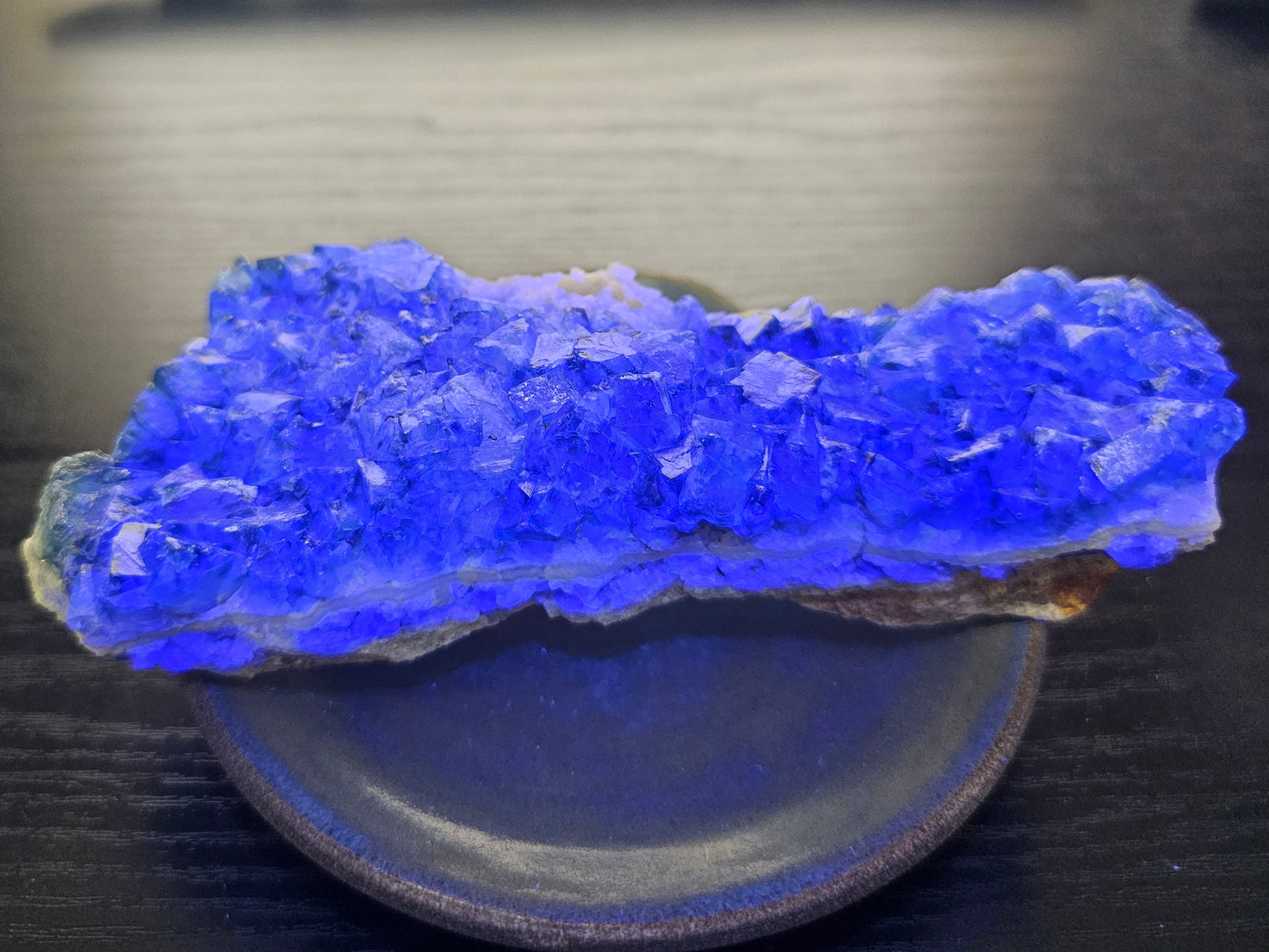 Green Fluorite Specimen from Madagascar - 425g UV Reactive Blue-Purple Cube Cluster