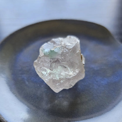 Ultra rare Colombian chrome phantom fluorite crystal with natural clarity and internal layering