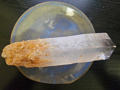 5.5" Colombian Golden Healer & Blue Smoke Quartz | DNA Lemurian Seed Crystal