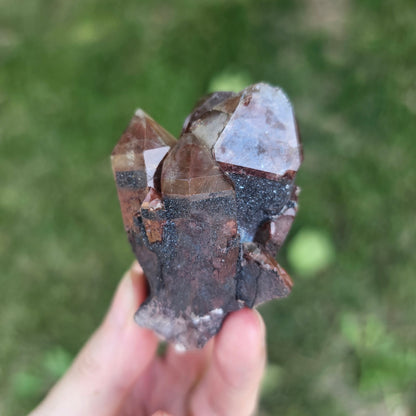 Red Hematite Phantom Quartz (Zimbabwe) — 88g