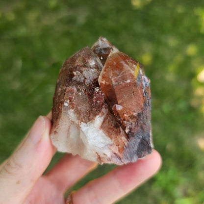 Red Hematite Phantom Quartz (Zimbabwe) — 88g