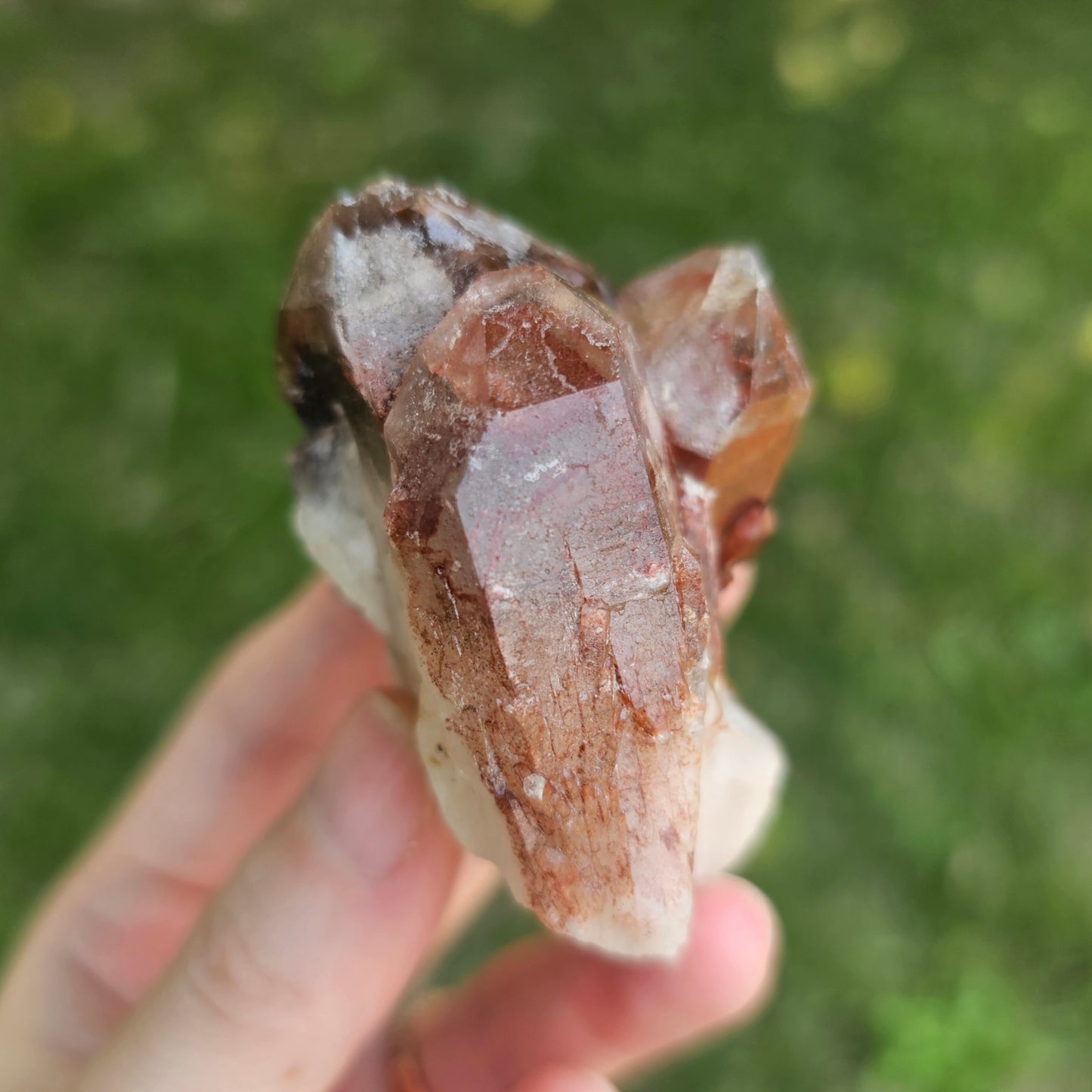 Red Hematite Phantom Quartz (Zimbabwe) — 88g