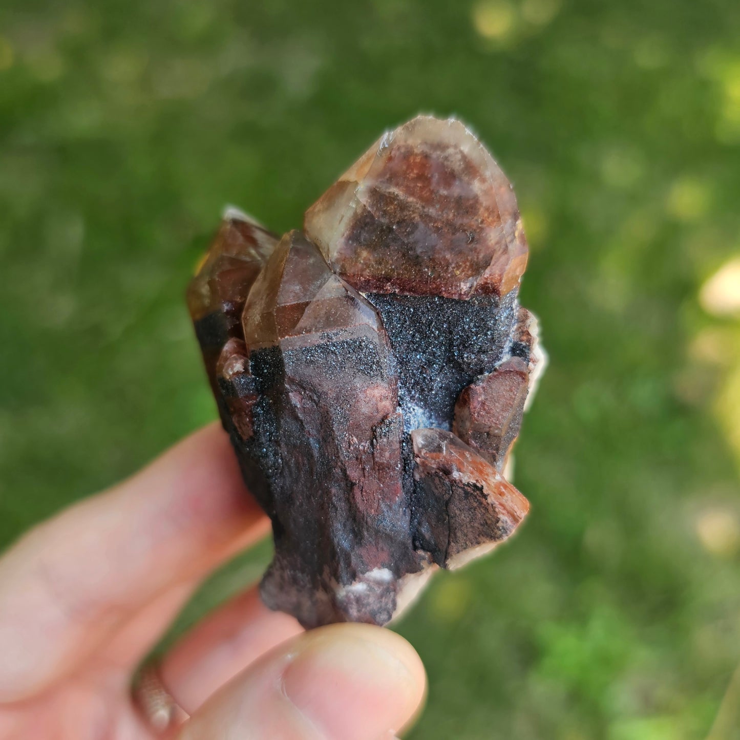 Red Hematite Phantom Quartz (Zimbabwe) — 88g