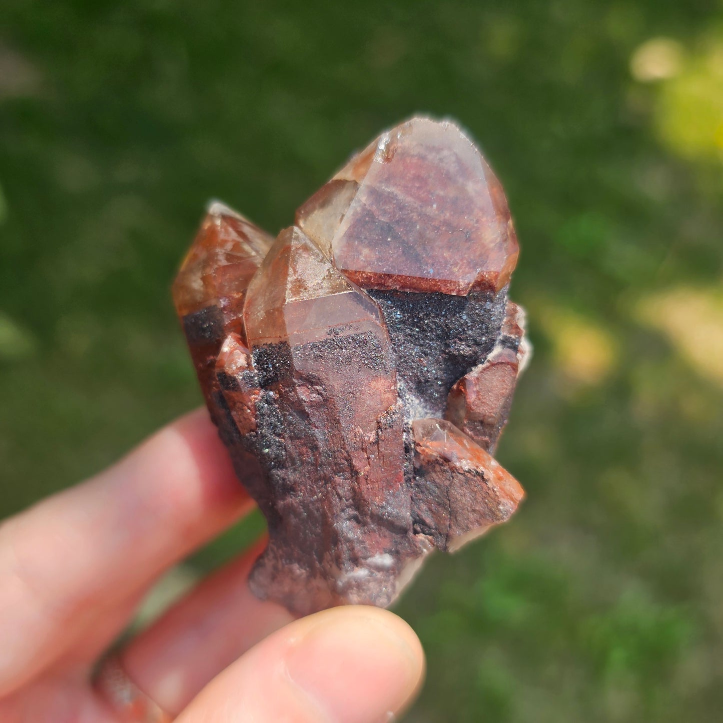 Red Hematite Phantom Quartz (Zimbabwe) — 88g