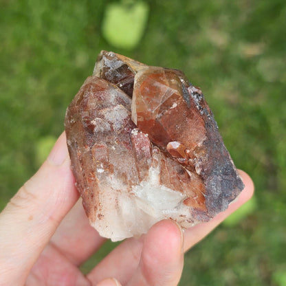 Red Hematite Phantom Quartz (Zimbabwe) — 88g