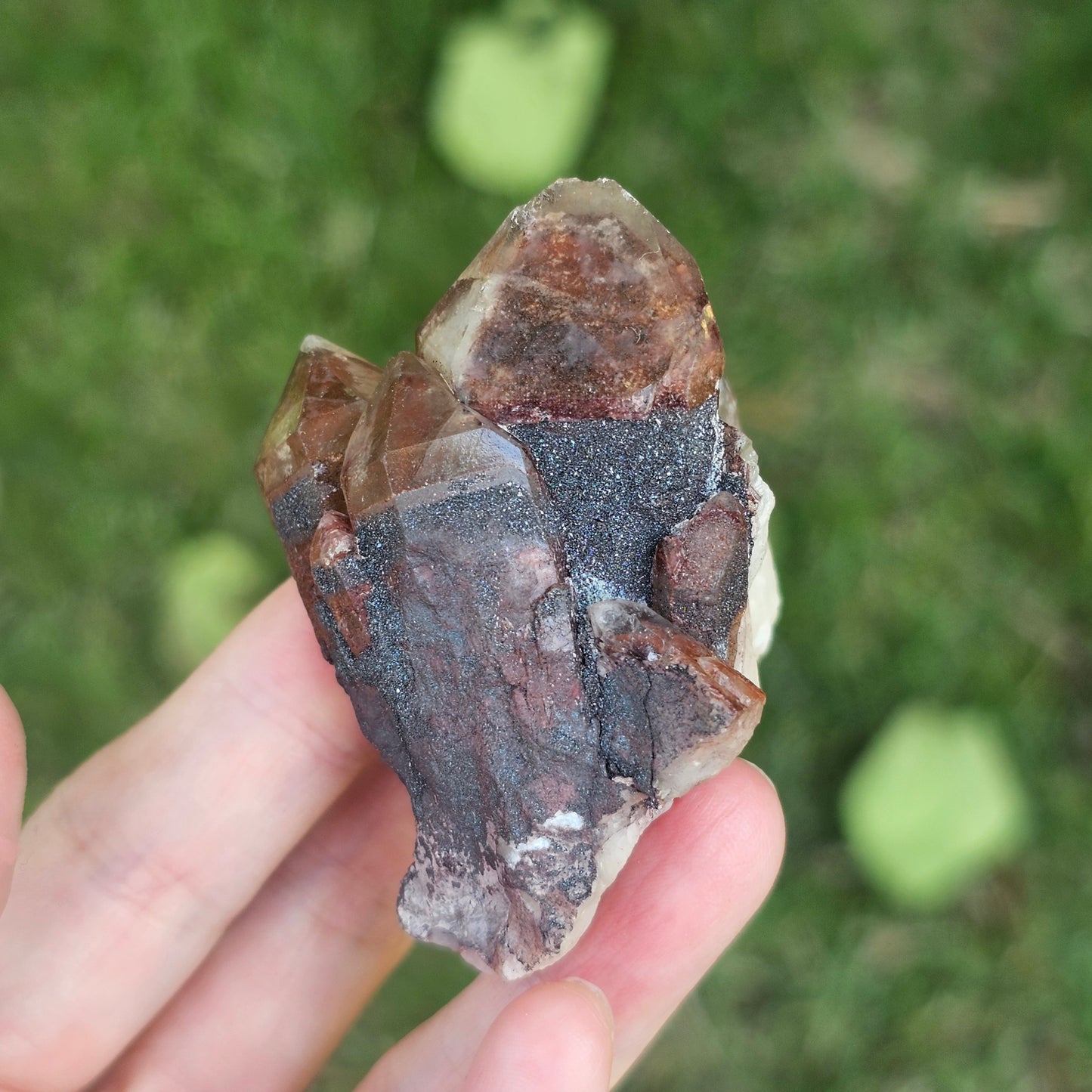 Red Hematite Phantom Quartz (Zimbabwe) — 88g