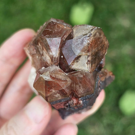 Red Hematite Phantom Quartz (Zimbabwe) — 88g