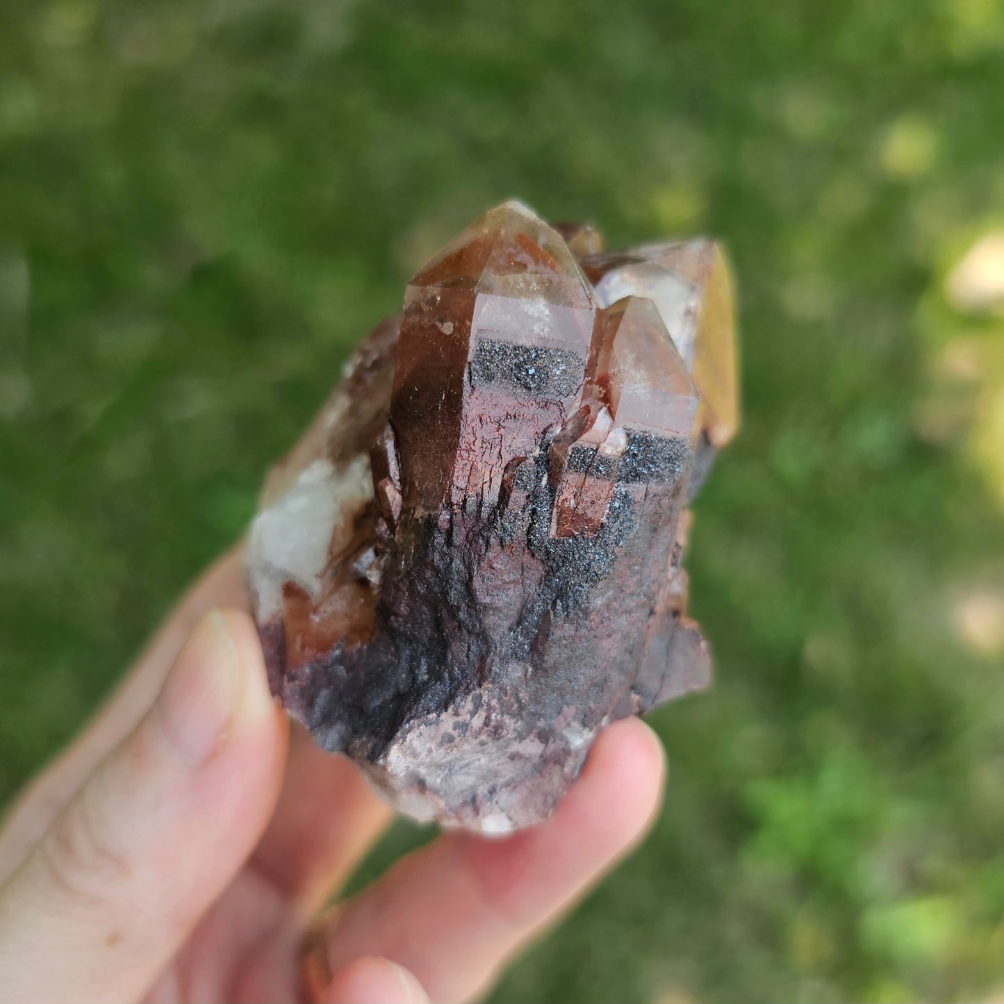 Red Hematite Phantom Quartz (Zimbabwe) — 88g