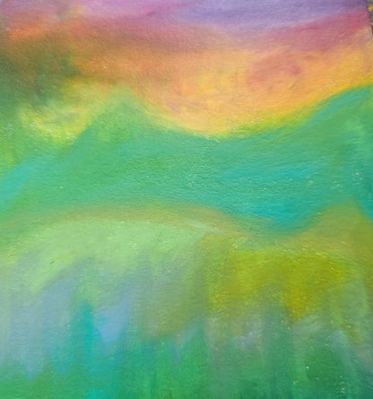 Original Expressionism Art - Mother Earth/Original Oil Pastel Abstract Healing Art