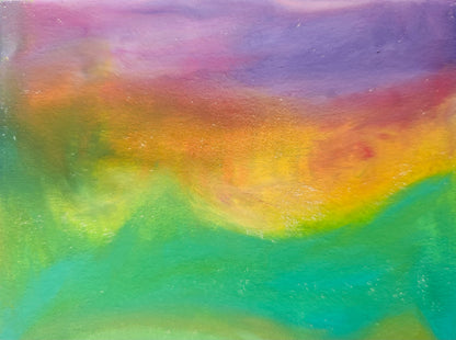 Original Expressionism Art - Mother Earth/Original Oil Pastel Abstract Healing Art