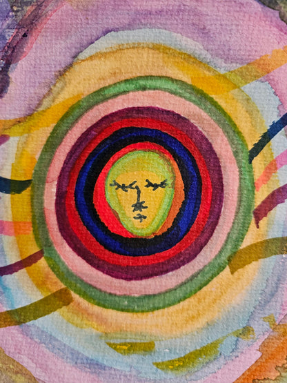 Original Abstract Mixed Media Markers + Watercolor Art: The Music Of The Universe