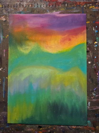 Original Expressionism Art - Mother Earth/Original Oil Pastel Abstract Healing Art